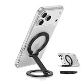 Dual Magnetic Phone Stand for MagSafe Phone Grip Holder for iPhone 17 Pro Max Plus 16 15 14 13 12, Magnetic Kickstand for MagSafe Ring Stand for Samsung Galaxy S25 S24 S23 S22 A56 A55 A36 A35 A17 A16
