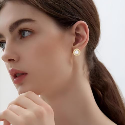 Gold Pearl Clip on Earrings for Women Pearl Clip Stud Earrings Non Pierced Earrings Elegant Jewelry2