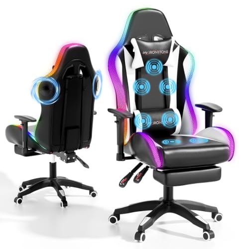 Mr IRONSTONE RGB Gaming Chair with Bluetooth Speakers