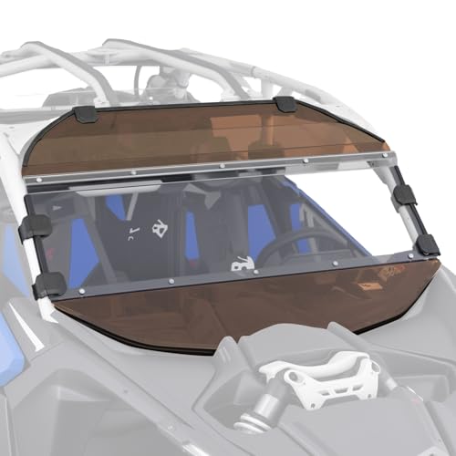 KEMIMOTO X3 Full Windshield Hard Coated Compatible with Can-Am Maverick X3 & Max XRS XDS Turbo RR 2017-2026 PC Heavy Duty Front Windproof Full Window Tinted