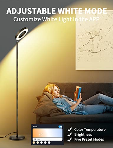 Xmcosy+ Floor Lamp, 2400Lm Smart Rgbw Led Standing Lamp With Double-Side Lighting, Wifi App Control, Works With Alexa, 2700K-6400K Color Changing Dimmable Tall Lamps For Living Room Bedroom (Bronze) #TOP2