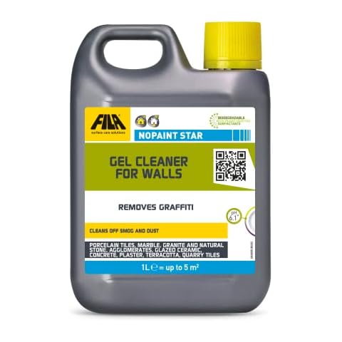 FILA Surface Care Solutions Fila No Paint Star Professional Water-Based Gel Cleaner-Graffiti Remover from Bricks, Cement and Natural Stone, 1L Cover