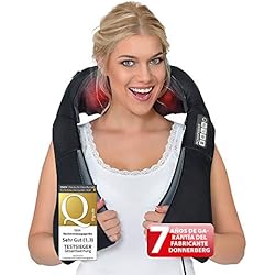 Donnerberg® Masajeador Cervical y Espalda Masajeador Cuello con Calor Infrarrojo Masajeador Muscular - 7 AÑOS DE GARANTÍA - Marca Alemana - Alivia las Contracturas