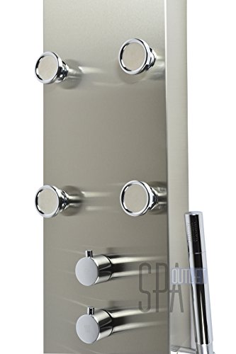 Blue Ocean 62” Stainless Steel Sps88991 Thermostatic Shower Panel With Rainfall Shower Head, Body Nozzles, And Handheld Shower Head #TOP4