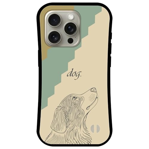 iPhone 17 Pro Max 用 ケース MagSafe 対応 カバー アクリル TPU Qi充電 吸着 磁石 マグネット 耐衝撃 バンパー ワイヤレス充電 マグセーフ アイフォン17プロマックス ifa117-c いぬ 犬 イヌ 線画