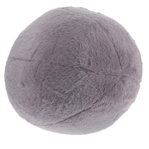 Vaguelly Encantadora Esfera de Peluche Cojines Salon Forros para Sofas Cushion Cojín de Color sólido almofada Felpa para sofá Almohada cojín Esfera Decorativa Tiro Decorativo Grey