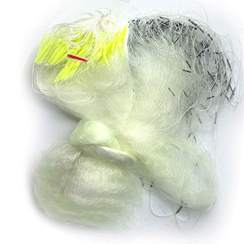 Gelbe Kiemen-Netze, 3-lagig, hohe Festigkeit, Monofilament für Kiemen-Netze, PVC-Schwimmer, Bleigewicht, 1,5 m - 4 m hoch, 6 cm bis 12 cm Maschengröße, 80 m Länge, 1.5m-H / 12cm-hole Cover