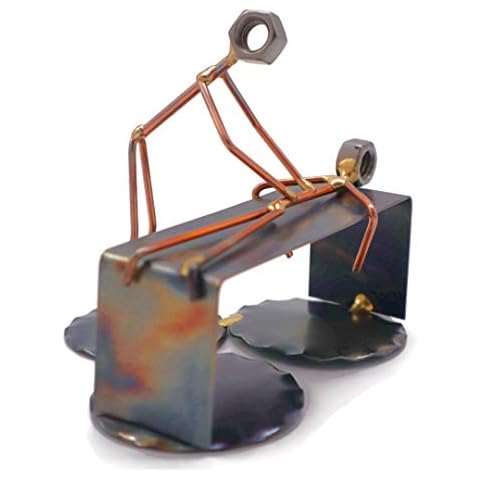 Rock Creek Metal Craft Massage Therapist - Handmade Metal Figurine - Hand Welded Metal Art and Recycled Metal Sculptures - Unique Desk Accessories, Medical Office Decor, & Massage Therapist Gifts Cover