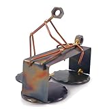 Rock Creek Metal Craft Massage Therapist - Handmade Metal Figurine - Hand Welded Metal Art and Recycled Metal Sculptures - Unique Desk Accessories, Medical Office Decor, & Massage Therapist Gifts