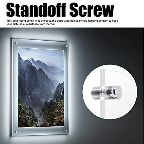 Glass fitting, weight resistant advertising screw set, easy to install, anti-rust and anti-corrosion 12 sets for restaurants 19x60mm - Image 3