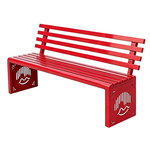 Banc de Jardin Robuste sans Entretien 2 Places Rouge - 2