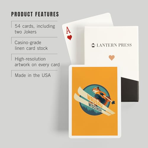 Cartas para Póker Lantern Press Wausau, 52 naipes miniatura 3