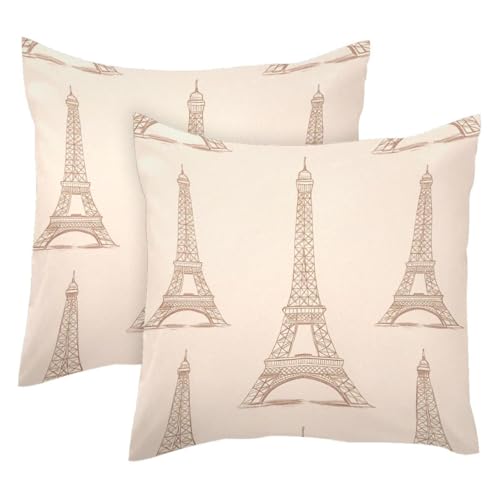 Fundas de cojín decorativas modernas de terciopelo 50x50 con estampado de París 2