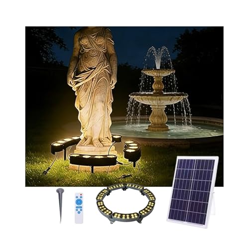 Anillo de luces solares para transformar tu jardín en un oasis mágico por la noche 2