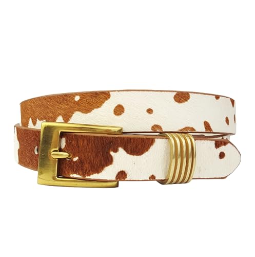 Genuine Cow hair leather belt with multi loops design
