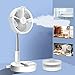 ECHOPICKS Ventilateur RéTractable Portable, Ventilateur Rechargeable D’USB, avec Ventilateur De PulvéRisation De Brume D’Eau Humidifiante/LumièRes De LED