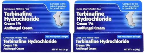Image of TARO Terbinafine Hydrochloride antifungal Cream 1% - Athletes Foot Cream Extra Strength, relieves itching & Burning, Cures Most Athlete's Foot, Jock Itch & Ringworm