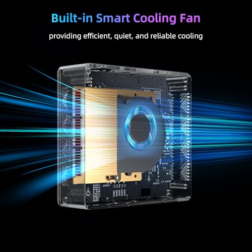 Image of Bmax Mini PC Computer, Intel N4500 Processor(Turbo 2.8GHz) 8GB RAM 256GB M.2 SSD Mini Desktop Computer with VESA Mount for Office Home Business HTPC Proxmox, Dual 4K Display, WiFi 5, Win11 Pro B3 Pro