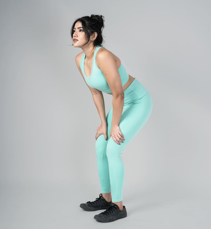 Image of Gym Wear Co-ord Set for Women Stretchable Top & Leggings for Women's & Girls Suitable for Yoga Jogging & Gym Western Coord Set
