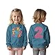 BOUTIKOME 2. Geburtstag Sweatshirt für Mädchen “I’m Two Cute” Drucker Pullover Zweiter Geburtstags Kinder Outfits Schwesterchen Rundhals Langarmshirt Herbst Winter Babykleidung(Blau,2 Jahre)
