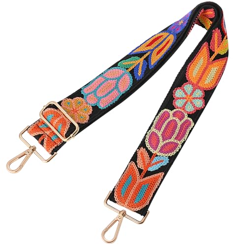 Crochet Flower Purse Strap,Knit Wide Replacement Crossbody for Shoulder Strap Bag Adjustable 2inch Guitar Strap4