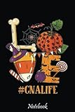 love cna nurse life halloween pumpkin autumn fall notebook: funny nursing student nurse composition notebook back to school 6x9 inches 110 college ruled pages journal diary gift lpn rn cna school