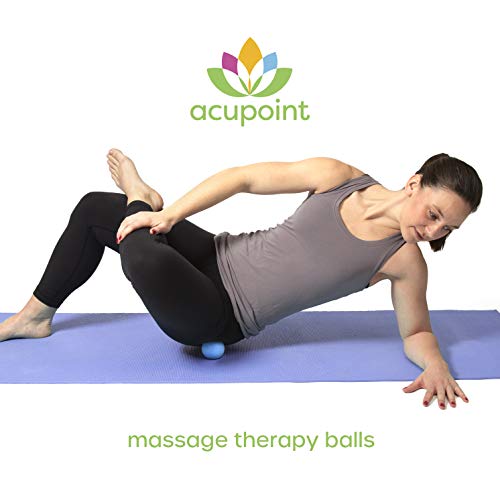 Acupoint Physical Massage Therapy Lacrosse Ball Set Ideal For Yoga Deep Tissue Massage Trigger Point Therapy And Myofascial Release Physical Therapy Equipment Back Foot Plantar Fasciitis (Blue) #TOP3