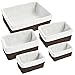 Juvale Wicker Basket Storage Baskets for Shelves with Woven Liner (5 Pack)