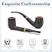 Savinelli Porto Cervo Collection - Handmade Wood Briar Pipe, Made in Italy, 6mm (Brown Rustic 320 KS)