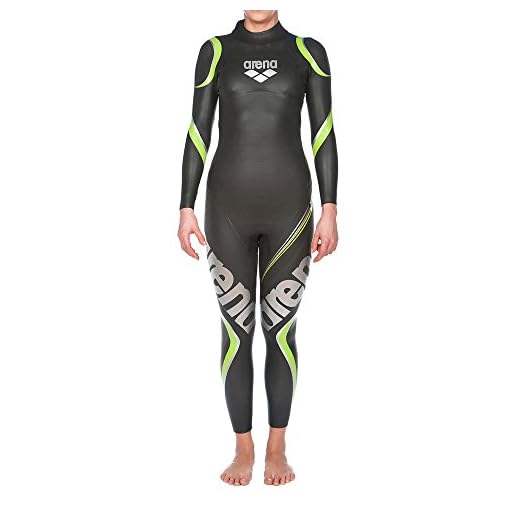 arena Damen Profi Wettkampf Triathlon Neoprenanzug Carbon (Optimale Wasserlage, Verbesserte Bewegungsfreiheit), Black (50), S