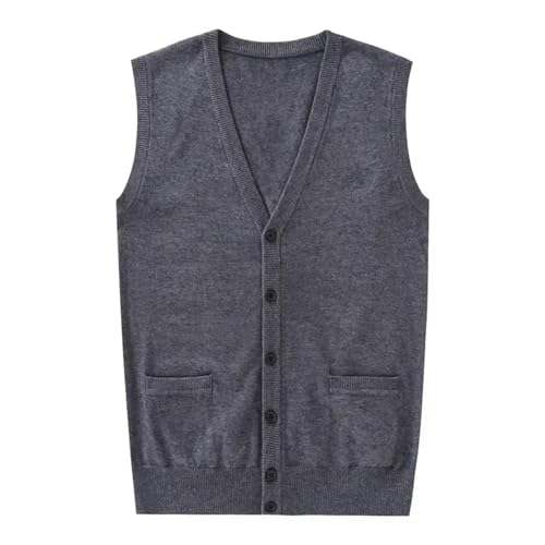 Winter Men's Business Casual Cardigan Wear Warm Sleeveless Wool Knitted Sweater Vest2