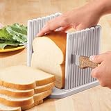 Foldable Compact Plastic Bread Loaf Cutter Slicer for Homemade Bread, Cake, Toast, Bagels