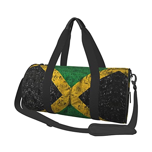 Jamaica Flag Proud Jamaicans Duffel Tote For Men And Women Backpacking Travel And Storage Shoulder Bag