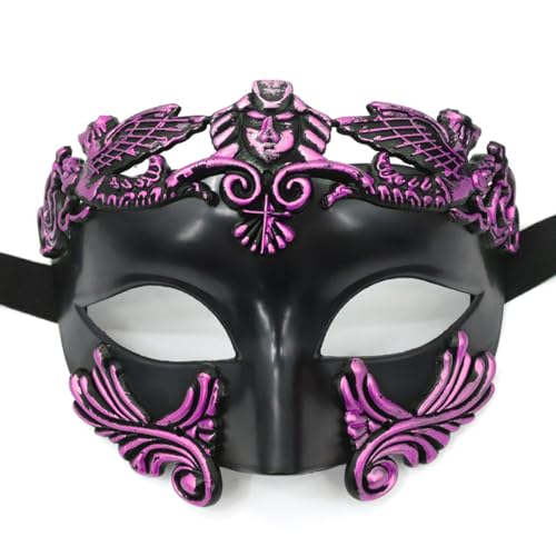 Cara grecorromana para fiesta de disfraces de carnaval (púrpura, talla única)
