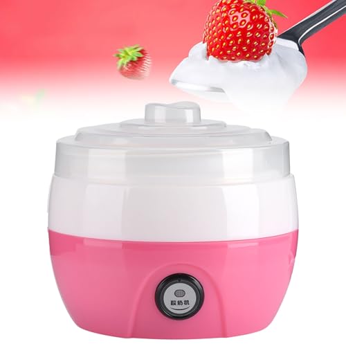 220V Yogurt Maker, Yogurt Maker Machine, Automatic Yogurt Machine, Electric Yogurt Maker Tool Home Organic Yogurt Plastic Container for Customize Your Flavor and Thickness(PINK)