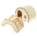 Puente de hámster de madera: esta creativa casa para ratas proporciona el cálido y protegido ellos y brinda una buena experiencia.