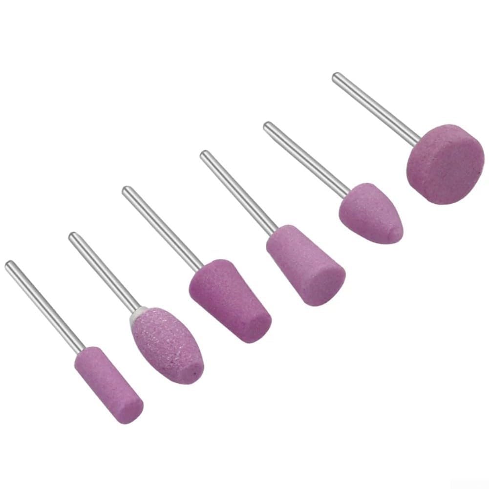 Set di 12 pietre abrasive montate per utensili rotanti tra cui teste di mola per metallo, legno, giada, uso fai da te