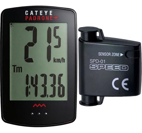 CATEYE Padrone Plus Bike Computer – Oversized Display Cyclocomputer, Wireless