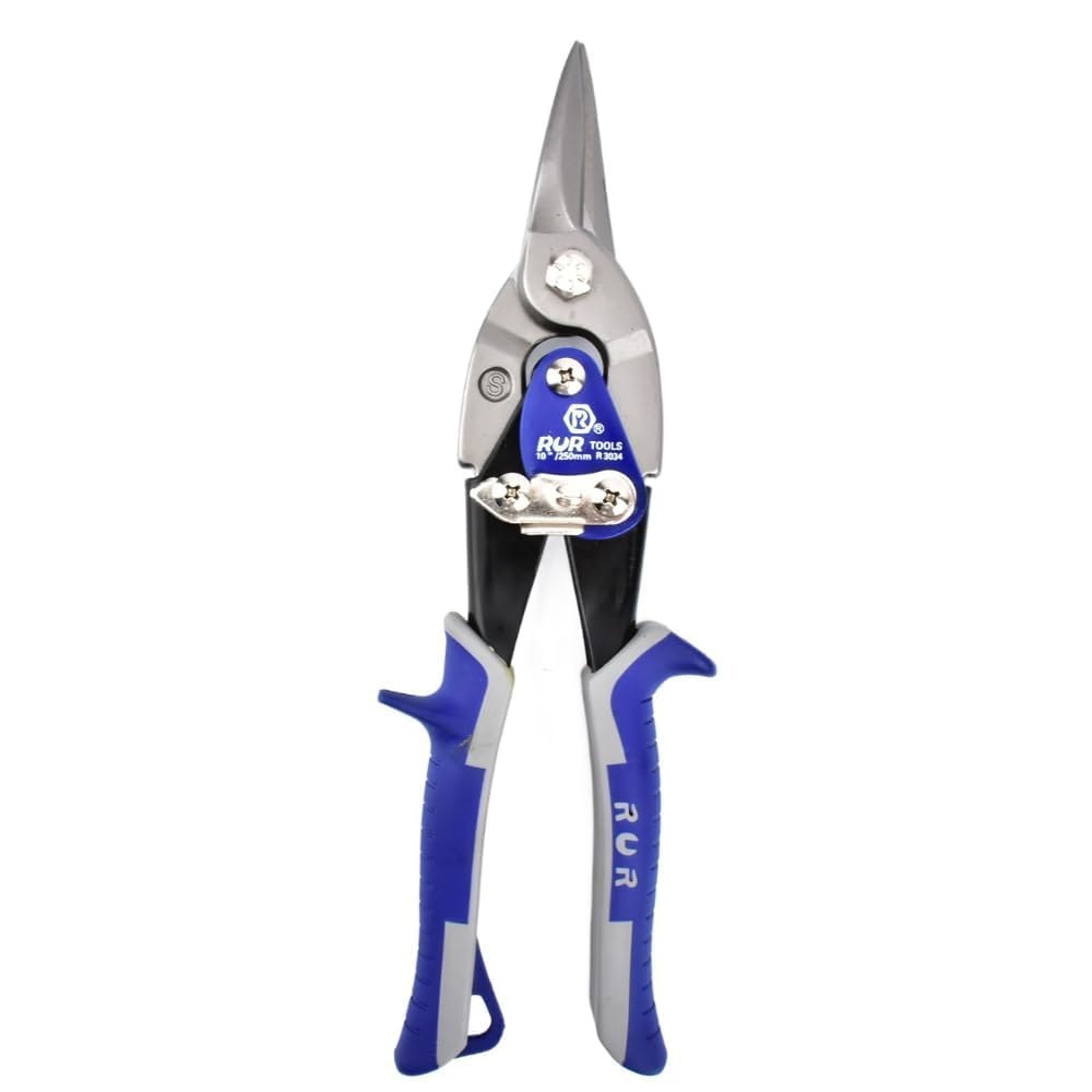 10-Inch Heavy Duty Aviation Tin Snips – Professional Straight Cut Metal Shears for Sheet Metal, Made of Durable Chrome Vanadium Steel for Precision Cutting (10-inch New)