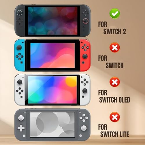 Image of Transparent Replacement Housing Shell for Nintendo Switch 2 (2025) | Custom Clear Back Cover Plate & Controller Faceplate Shell with Decorative Strips DIY Accessories for Switch 2 Game Console