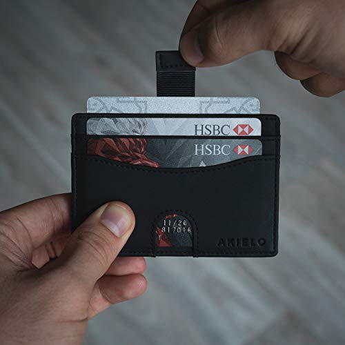 AKIELO Porta Carte di Credito con Blocco RFID e
