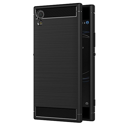 COPHONE® Coque de Protection Sony Xperia XA1 Ultra Etui antidérapent Coque Fibre de Carbone Noir Sony Xperia XA1 Ultra Housse Souple Haute Protection, Anti...