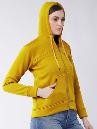 Image of Pivl Women Solid Hooded Jacket for Winter