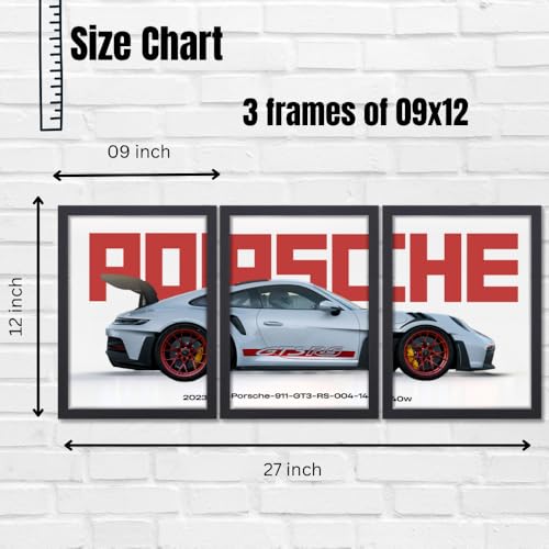 Good Hope Porsche 911 Car Poster Frame Set of 3 - Image 4
