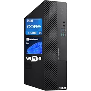 ASUS ExpertCenter D5 SFF Small Form Factor Business Desktop, 12th Gen Intel 6 Cores i5-12400 Processor, 64GB RAM, 2TB SSD, Wi-Fi 6, DVD, HDMI, Antenna, RJ45, Windows 11 Pro, Black