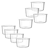 LEONARDO HOME VETRO Schalenset • 8 Stück • Hitzebeständig • Für Ofen und Mikrowelle • Für Desserts oder kleine Küchlein • Vielseitig einsetzbar • Zeitloses Design • Höhe 5,5 cm • klar • 057175