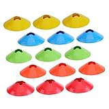 MOBUTOFU 20stücke Fußball Trainingsmarker Obstacles Für Fußball Und Sporttraining Umweltfreundliches Material Leuchtende Farben Für Flexibilität Und Leistungsteigerung