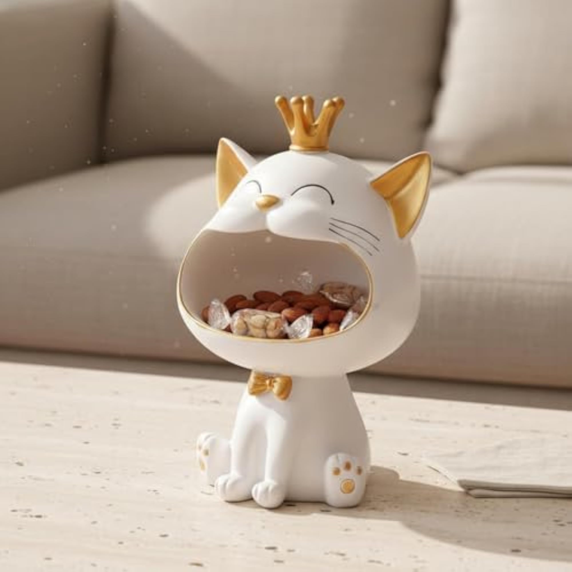 Cute Feline Key Holder Decorative Coin Tray