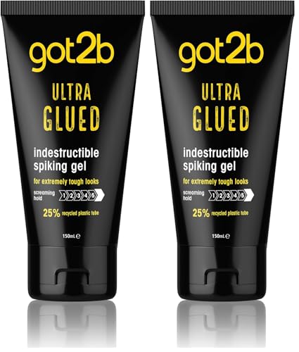 got2b Ultra Glued Styling Gel 150mL, Hair Styling Gel, Strongest Hold (Pack of 2)