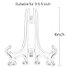 Boao 24 Pcs Plastic Easel Plate Display Stands Holders Picture Easel for Wedding Home Decoration(4 Inch,Clear)